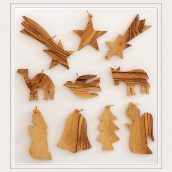 Olive Wood - Assorted Ornaments
